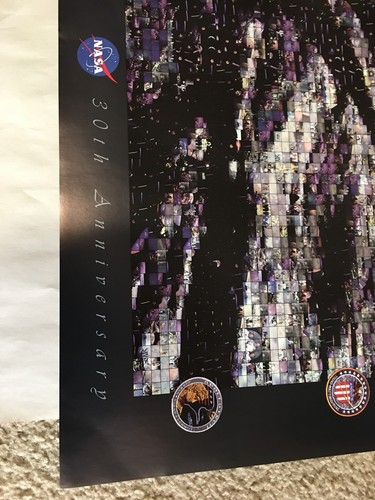 Póster del 30 aniversario de la NASA de la NASA 25,5"" x 33"" vintage 1998 - Imagen 4 de 10