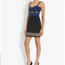 Jonathan Simkhai Lace Strap Bustier Bandage Style in Black and Blue Size 4