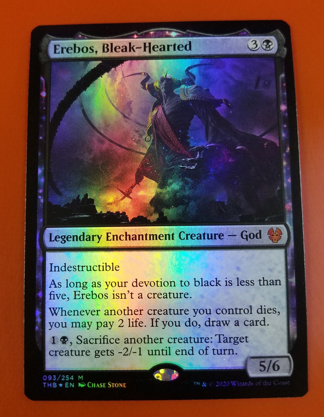 1x Erebos, Bleak-Hearted | FOIL | Theros Beyond Death | MTG Magic Cards