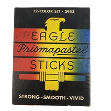 Eagle Prismapastel Sticks Vintage Art Supplies USA 2952 Used Not Complete
