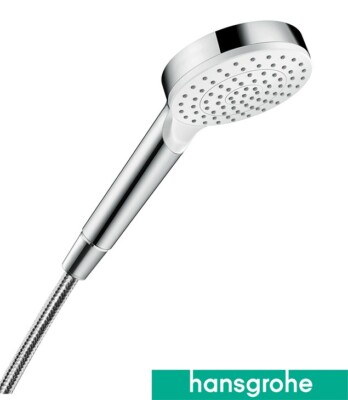 Hansgrohe Handbrause Brausekopf Crometta Green 6 l/min 1 jet Weiß Chrom 26334400