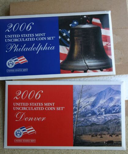 2006 P and D US Mint ANNUAL Uncirculated 20 Coin Set BU Coins COA and Envelope - Picture 2 of 2