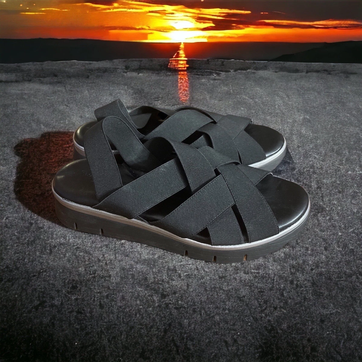 Elastic cross hotsell over sandals
