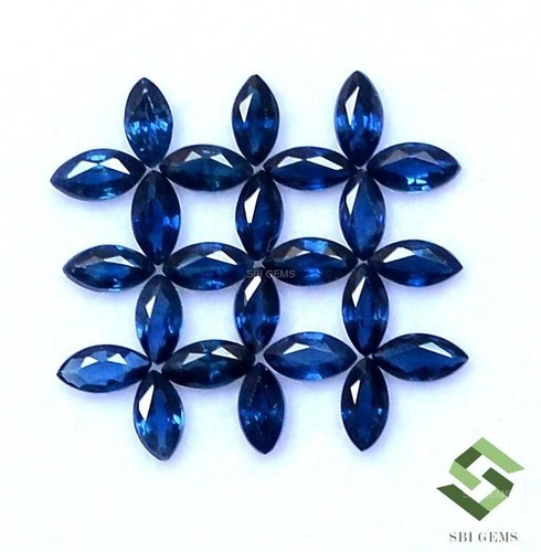 4x2x1.5 mm Natural Blue Sapphire Marquise Lot 20 Pcs 2.51 Cts Loose Gemstones - Picture 4 of 10