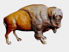 RED MILL MFG HANDCRAFTED USA BISON BUFFALO FIGURINE 6 1/4 X 9" WILDLIFE ANIMAL