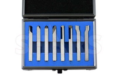 Shars 1/4'' Shank 8 PCS Solid HSS Turning Grooving Threading Tool Bit Set New ^{