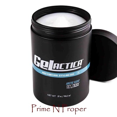 Gelactica Gel 32oz Hair Gel for Men Organic Ingredients Water Base