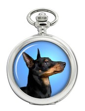 English Toy Terrier (Black & Tan) Pocket Watch