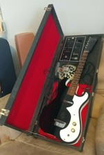 1960's Silvertone 1448 with 3w Tube Amp-In-Case in Black Sparkle. Orig. cable 