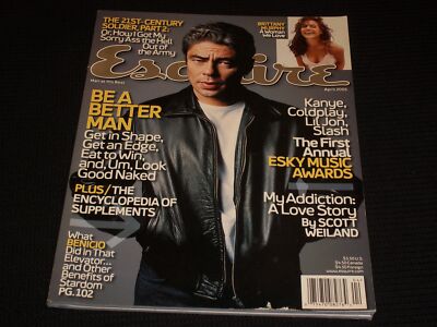 2005 APRIL ESQUIRE MAGAZINE - BENICIO DEL TORO COVER - L 10490