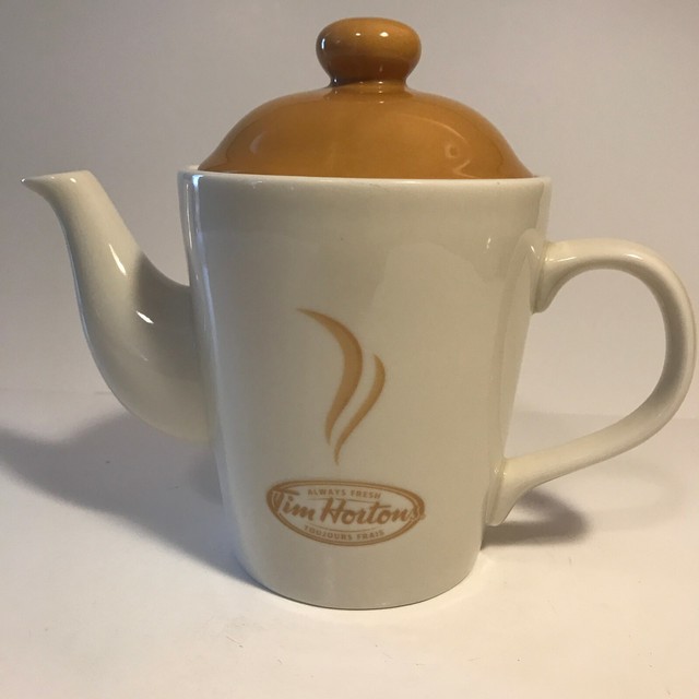 Tim Hortons Classic 2Cup Coffee Tea Pot Always Fresh 6.5" Tall eBay