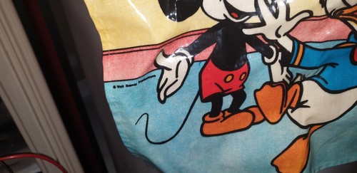 Tablier Enfant Vintage 70s walt Disney Production Mickey Mouse Donald Duck Dingo - Foto 3 di 6