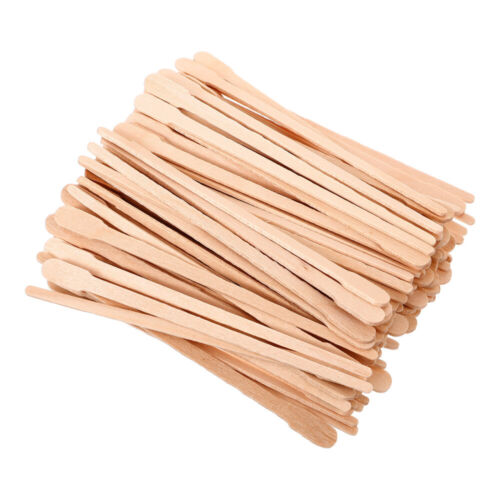 100 PCS Waxed Wooden Stick Body Hairs Waxing Rods Miss