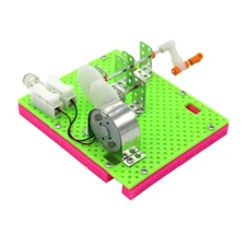 Hand Crank Motor Generator DIY Kit Funny Science Physical Experiment Small