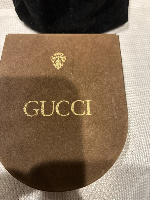 Vintage Gucci Lighter – With Italian Tax Label & Original Suede Box – Rare