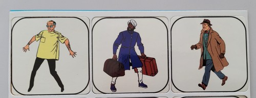 6 Sous-verres carrés Décorés Blake et Mortimer avec base en liège - Afbeelding 2 van 2