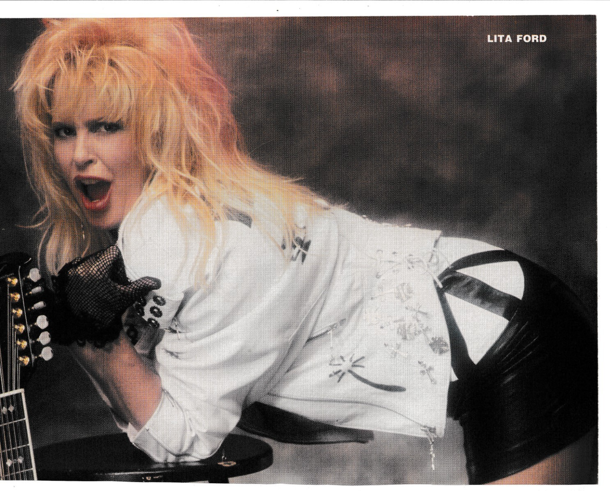 Lita Ford Sexy Picture 1990 Magazine page | eBay