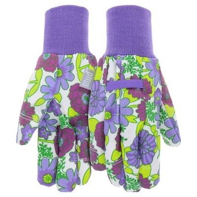 Women's Garden Gloves  Breathable, Elastic Band, Reinforced Fingertips, Purple