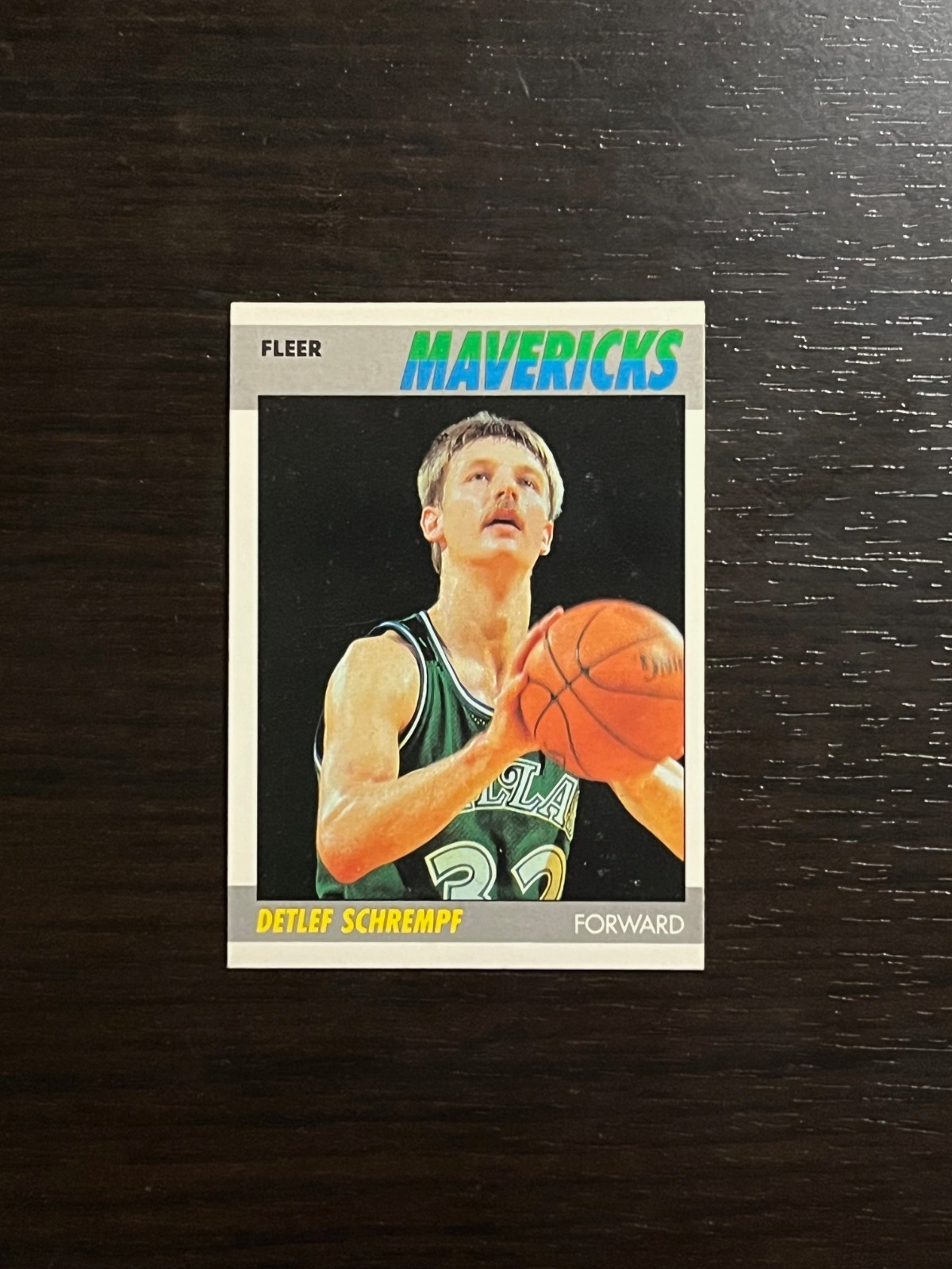 1987-88 Fleer Basketball DETLEF SCHREMPF Rookie RC Card #97 Dallas Mavericks