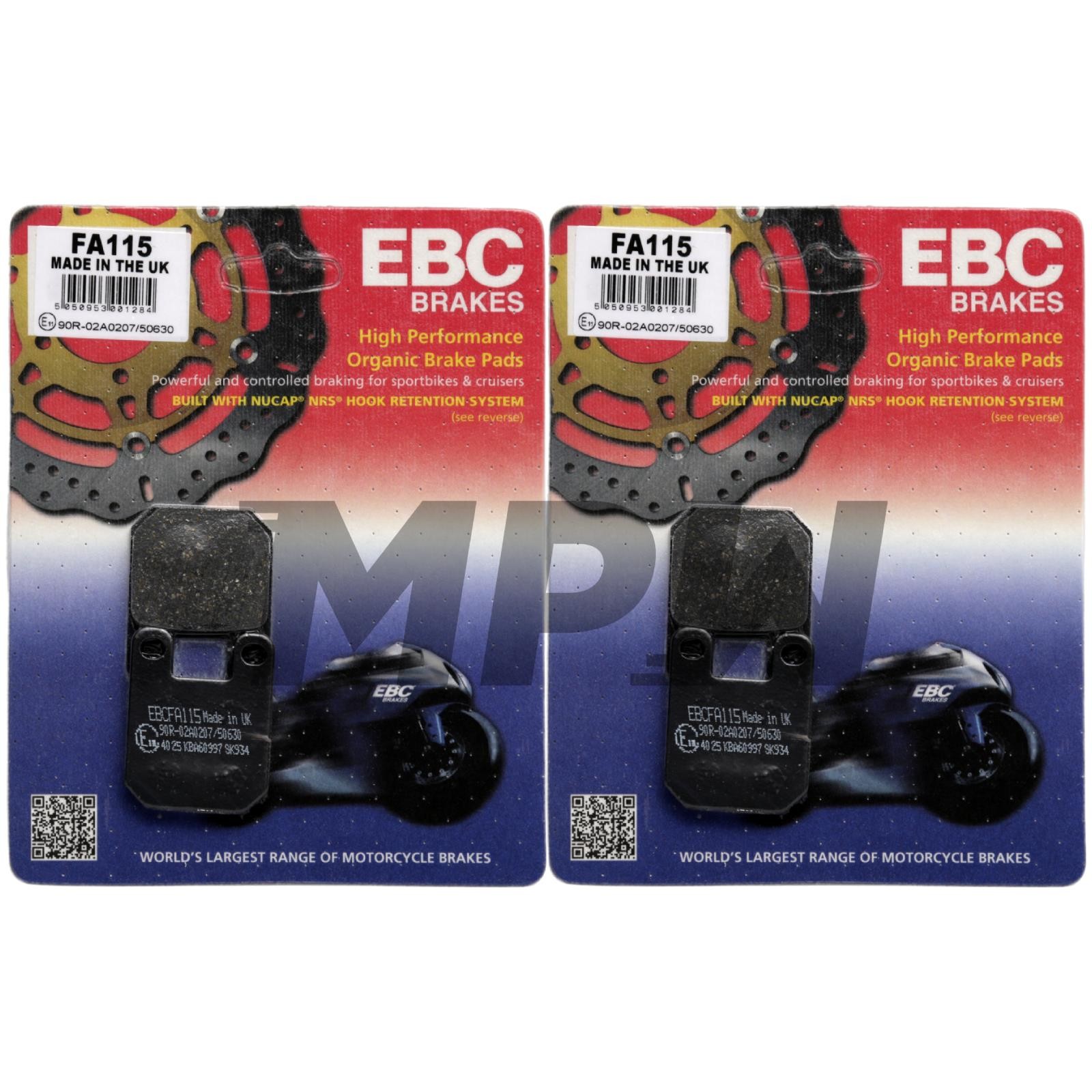 CPI SM 50 Black Tiger 08-09 EBC  FA115 Organic Brake Pads Kit Front & Rear