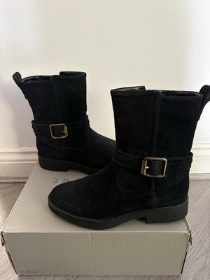 Clarks Signature Nella Mild schwarze Damen-Wildlederstiefel   Größe UK 6   neu im Karton