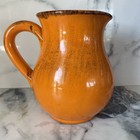 Orange/Brown Accent Stoneware Pitcher Made in Italy — photo 1