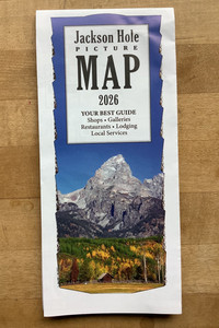 2026 Town of Jackson Hole Picture Map Shops, Galleries, Restaurants Etc🫎🐻