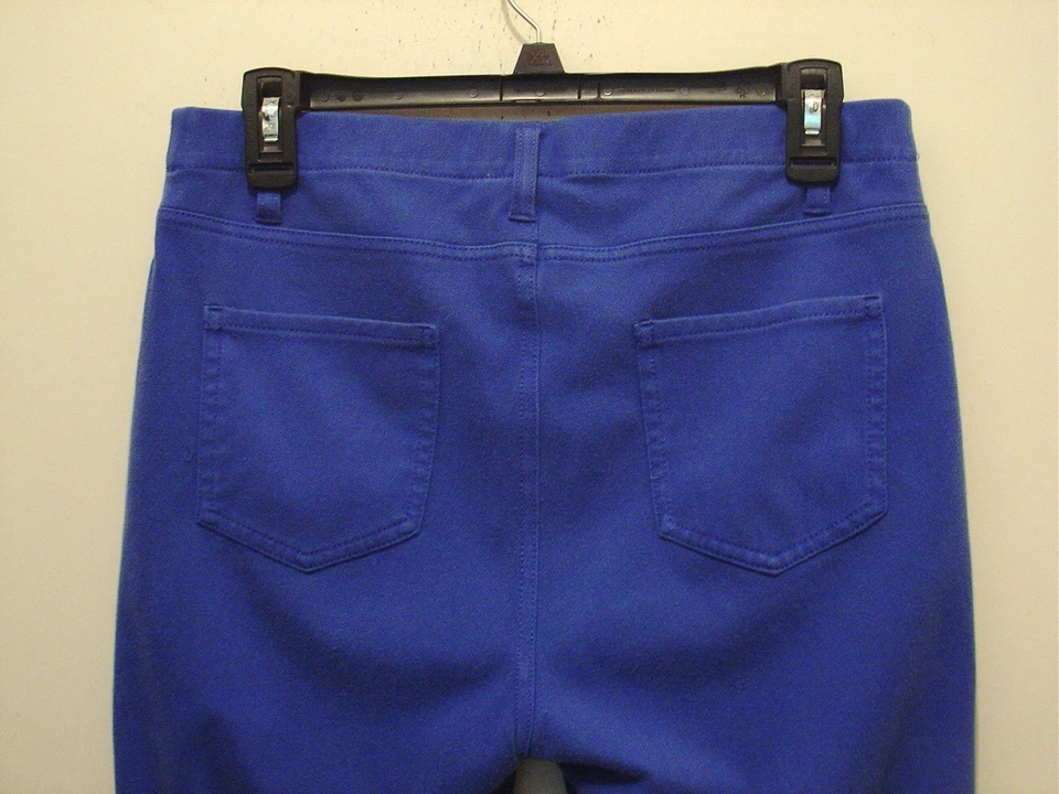 PANTALONES JEGGING LEGGING DE PUNTO GLORY DESCOLORIDOS SE AJUSTA A M AZUL ELÁSTICO PULL ON CAPRIS? 22,5" Foto 3 de 4