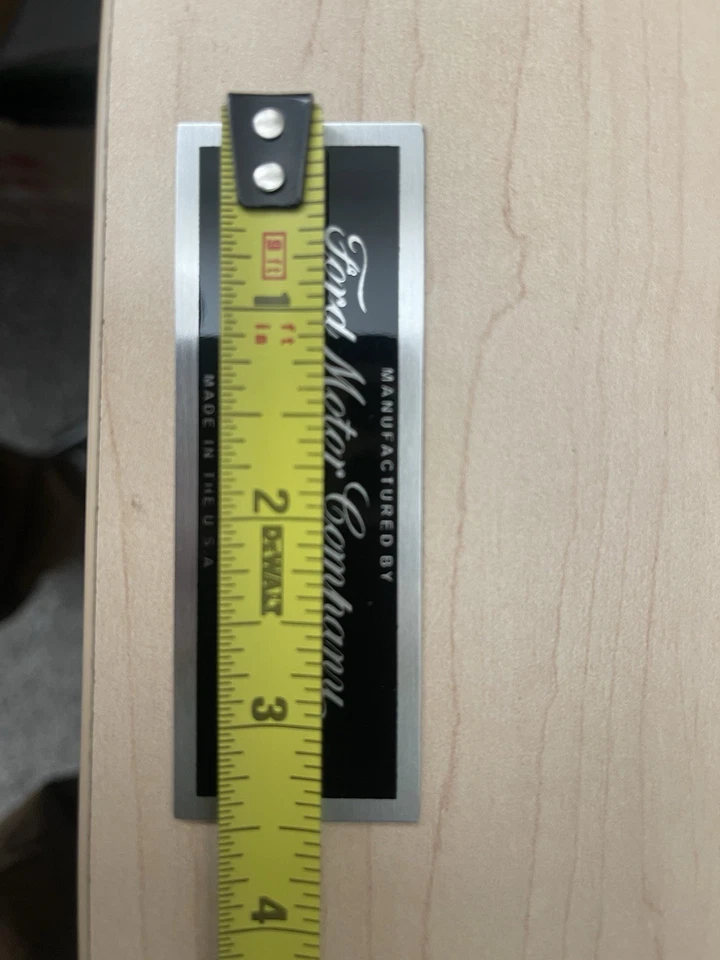 FORD SERIAL NUMBER ID TAG DATA PLATE *Stamped w/ Your Info* Stainless Steel - Image 4 of 4