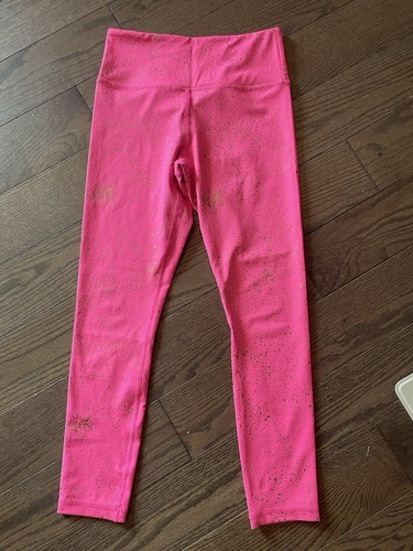 Zyia Active Classic Pink Leggings Gold Flecked Design Kompression | Größe 4