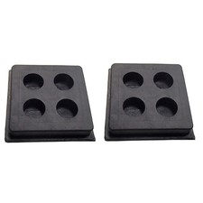 2 Anti-Vibration Pads - Heavy Duty All Rubber Isolation Pads - 2" x 2" x 3/4"