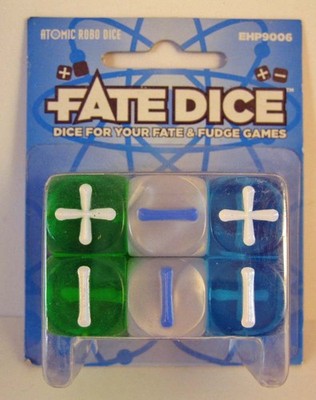 EVIL HAT PROD ''Fate Dice: Atomic Robo Set  (EHP9006 - 12 dice)'' Fudge Games