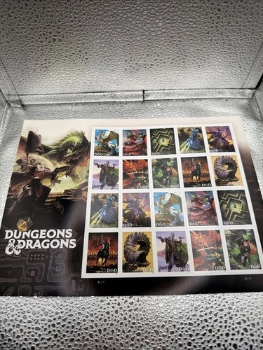 Dungeons & Dragons USPS Sheet of 20 Forever Stamps