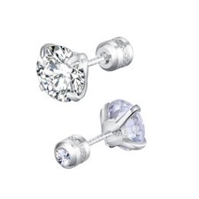 925 Sterling Silver Cubic Zirconia Stud Earrings UK New Set Pack Men Small Large