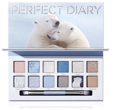 PERFECT DIARY Explorer 12 Color Animal Eyeshadow Palette Bear Hug 14g