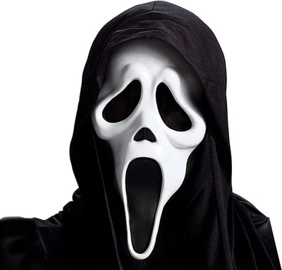 FUN WORLD Scream 4 Ghost Mask with Shroud Halloween Fancy Dress Accessory Adult 14+