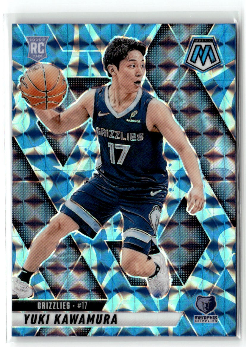 2024-25 Panini Mosaic #209 Yuki Kawamura Reactive Blue Mosaic