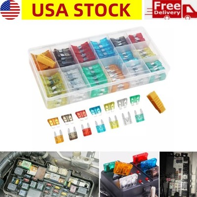 220Pcs Automotive Blade Fuses Assortment Assorted Kit For Truck Car SUV Boat US