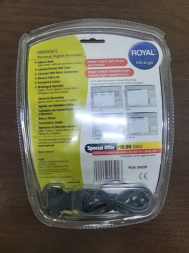 Royal Info To Go Extreme 5 Personal Digital Assistant Translator Calendar PDA - Picture 2 of 18