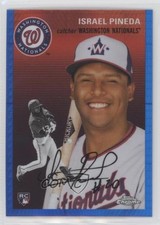 2023 Topps Chrome Platinum Anniversary Blue Prism Refractor Israel Pineda 0ka4