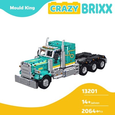 Mould King 13201 Muskel LKW Trailer US Truck Zugmaschine Klemmbausteine RC