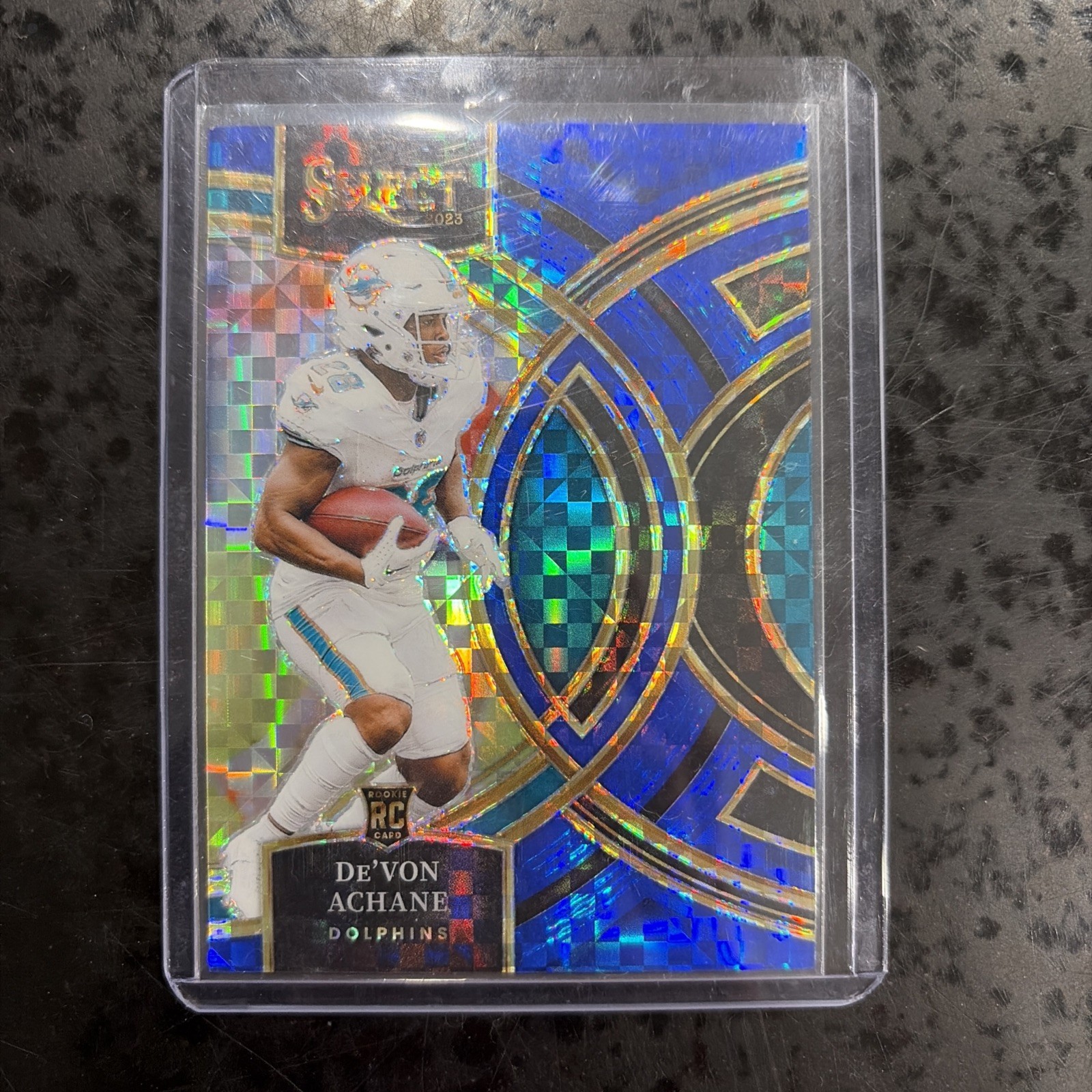 2023 Panini Select Premier Level - De'Von Achane #176 Blue Prizm /149 RC
