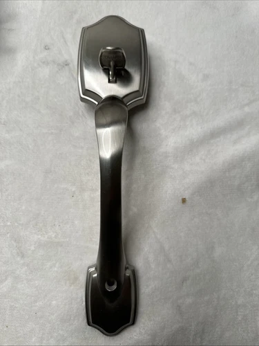 NEW KWIKSET HANDLE SET BELLVIEW SATIN NICKEL EXTERIOR - Picture 2 of 9