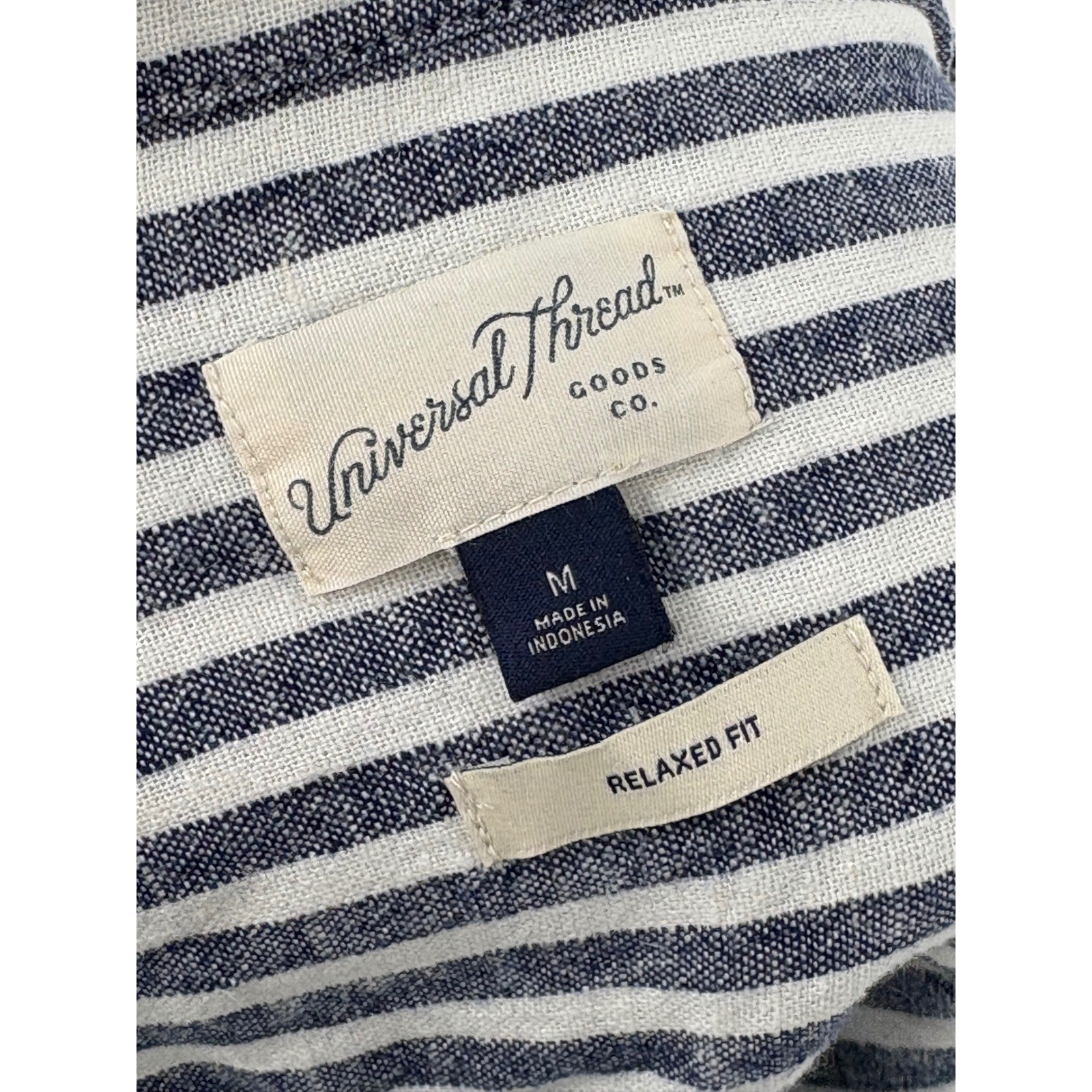 Universal Thread Button Down Navy White Striped R… - image 6