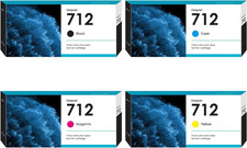 712 XL Ink Cartridges Replacement for HP 712 Ink Cartridges Combo Pack for Desig