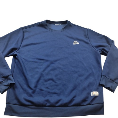 #ad #ad ALDI Gear Sweatshirt Crewneck Adult XL Blue Pullover Reflective Logo $14.75