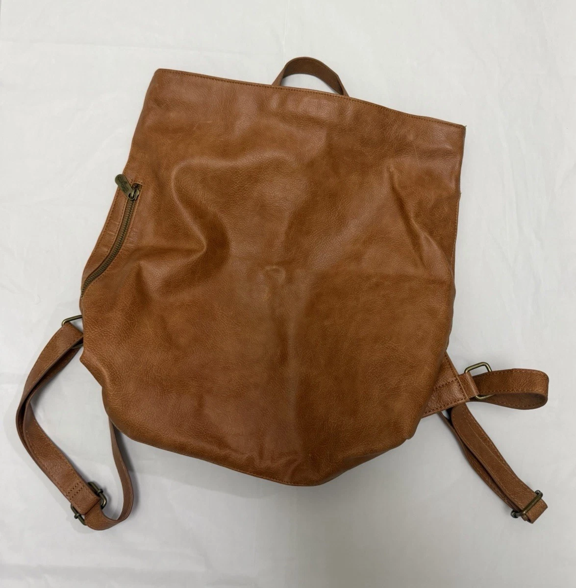 blue backpack purse leather The Mini Della Fine Leather Backpack Purse, Midnight