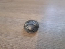 Vintage Trinket Jewelry Box Set Torino Pewter Soccer Ball With Earrings 