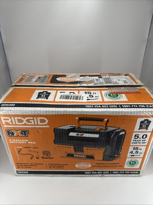 #ad RIDGID 3 Gallon 5.0 Peak HP NXT Shop Vac Wet Dry Vacuum Fine Dust Filter HD0300 $69.95