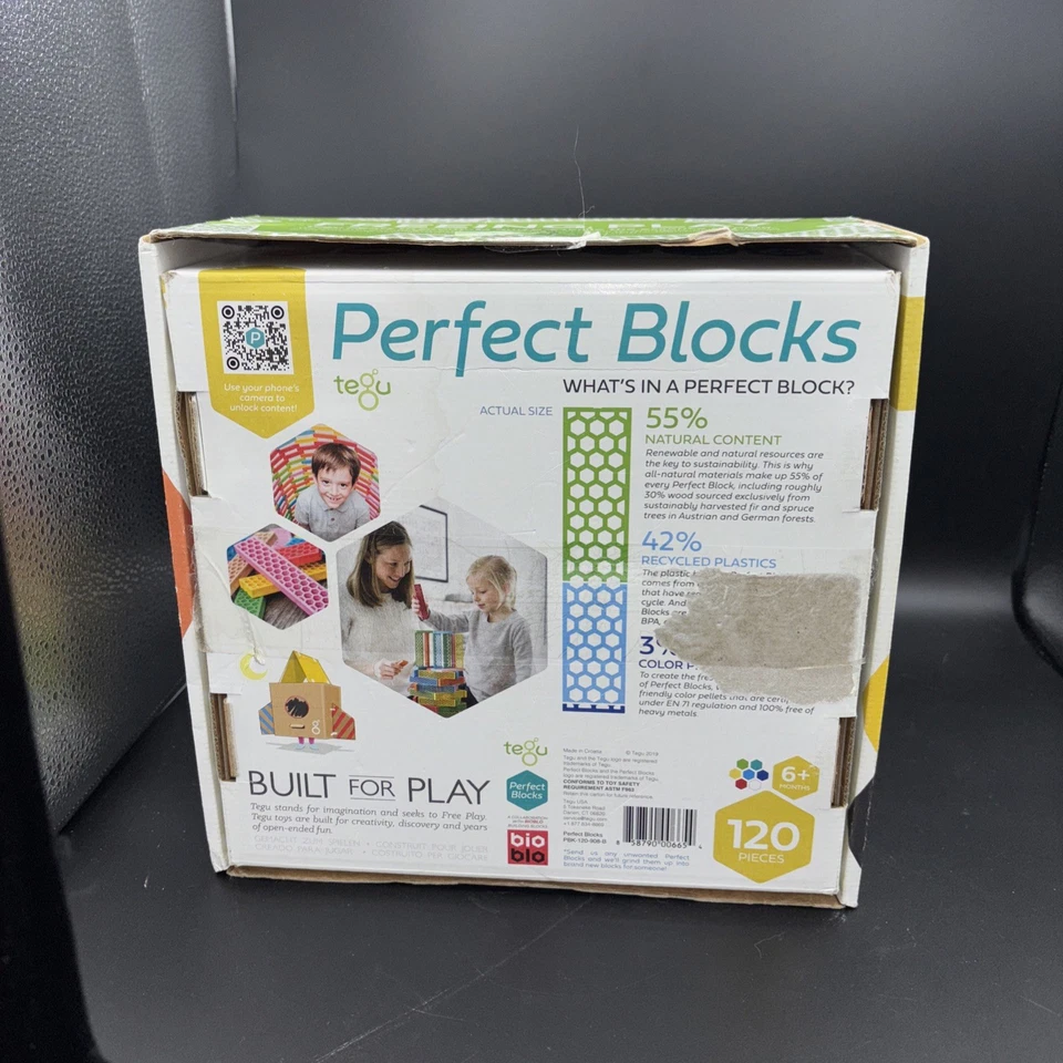 Bloques perfectos TEGU. Bio Blo 120 Piezas Excelente Estado con Libro de Construcción Foto 2 de 4
